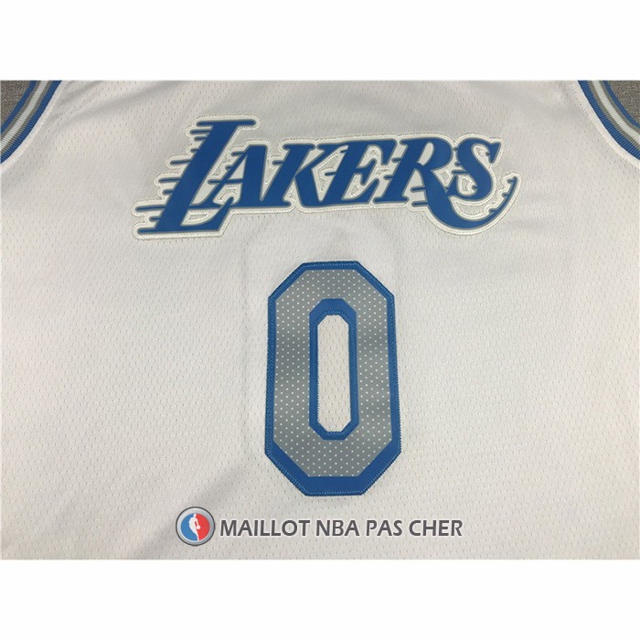 Maillot Los Angeles Lakers Russell Westbrook NO 0 Ville 2020-21 Blanc